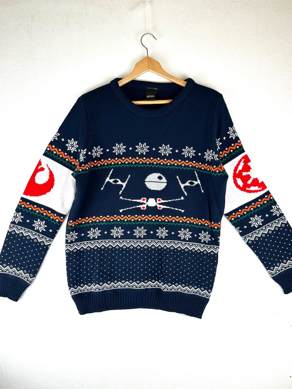 Star Wars Numskull X-Wing Tie Fighter Christmas Sweater Fair‎ Isle Holiday